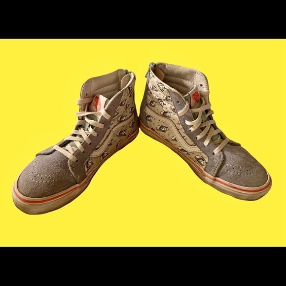 Vans I Love Unicorns Rainbow Mid Zip From Heel Cute Girls Shoes Size 2.5. - Picture 4 of 12